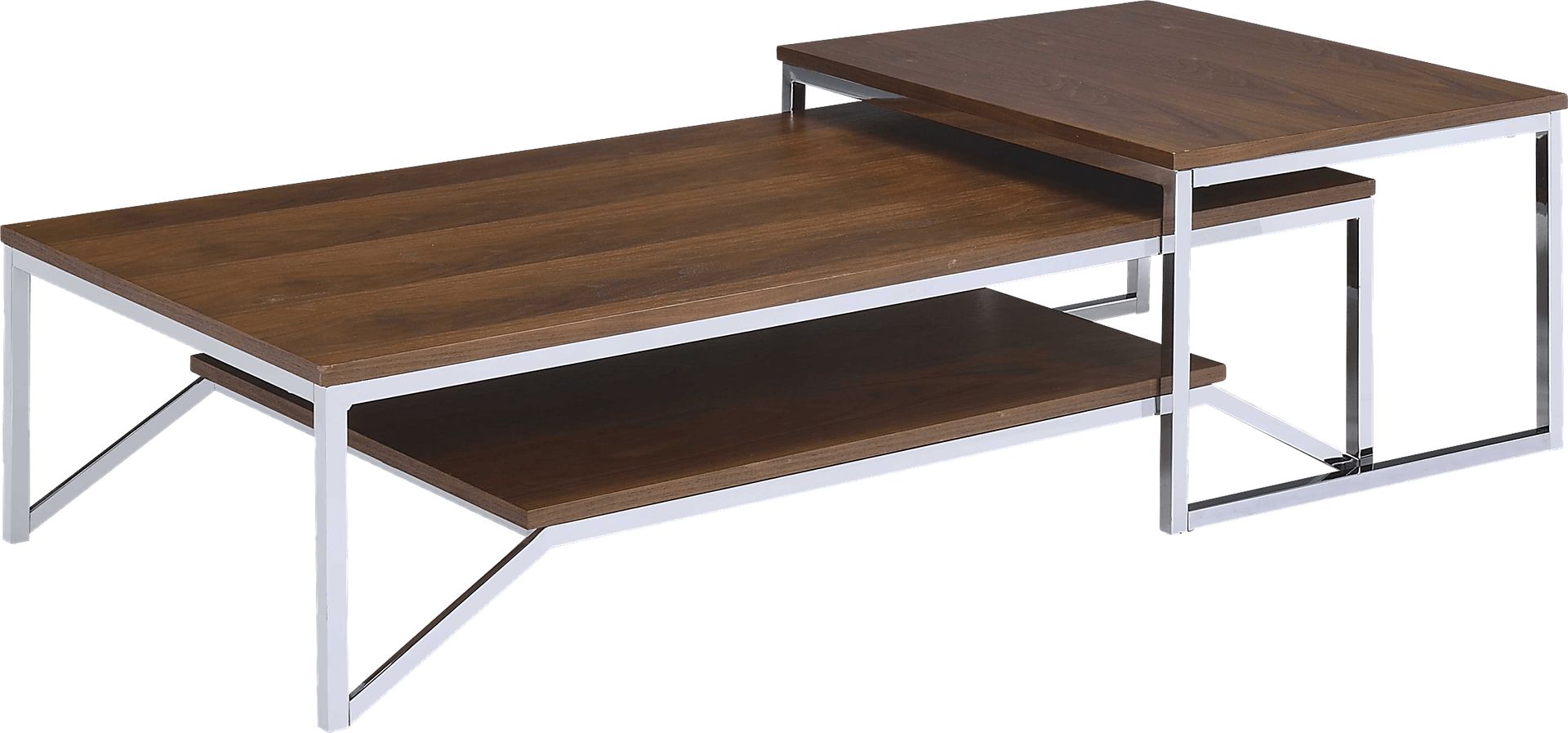 Brinley Walnut Nesting Cocktail Table (Set of 2) - Image 1