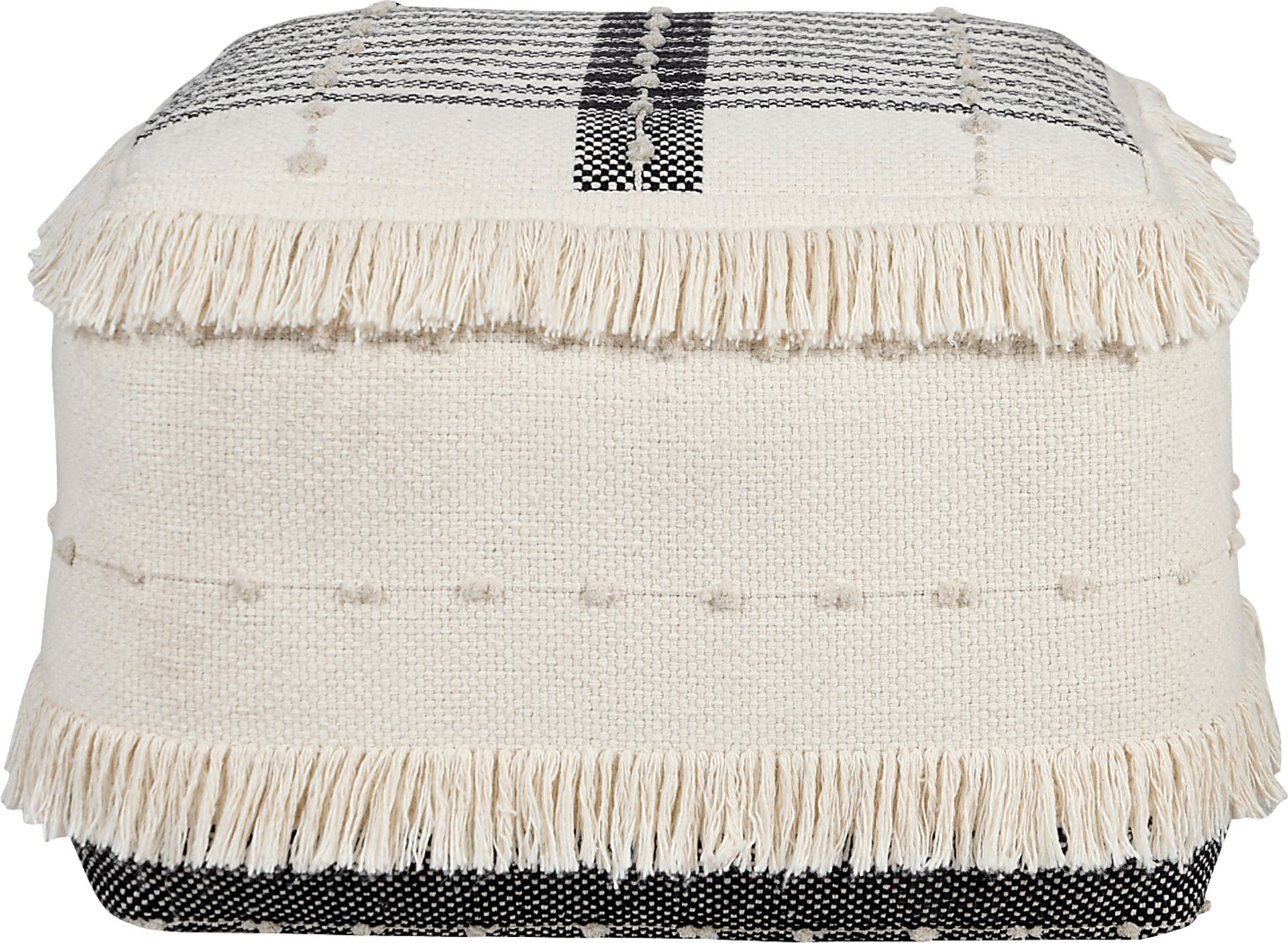 Brinok White Pouf - Image 3