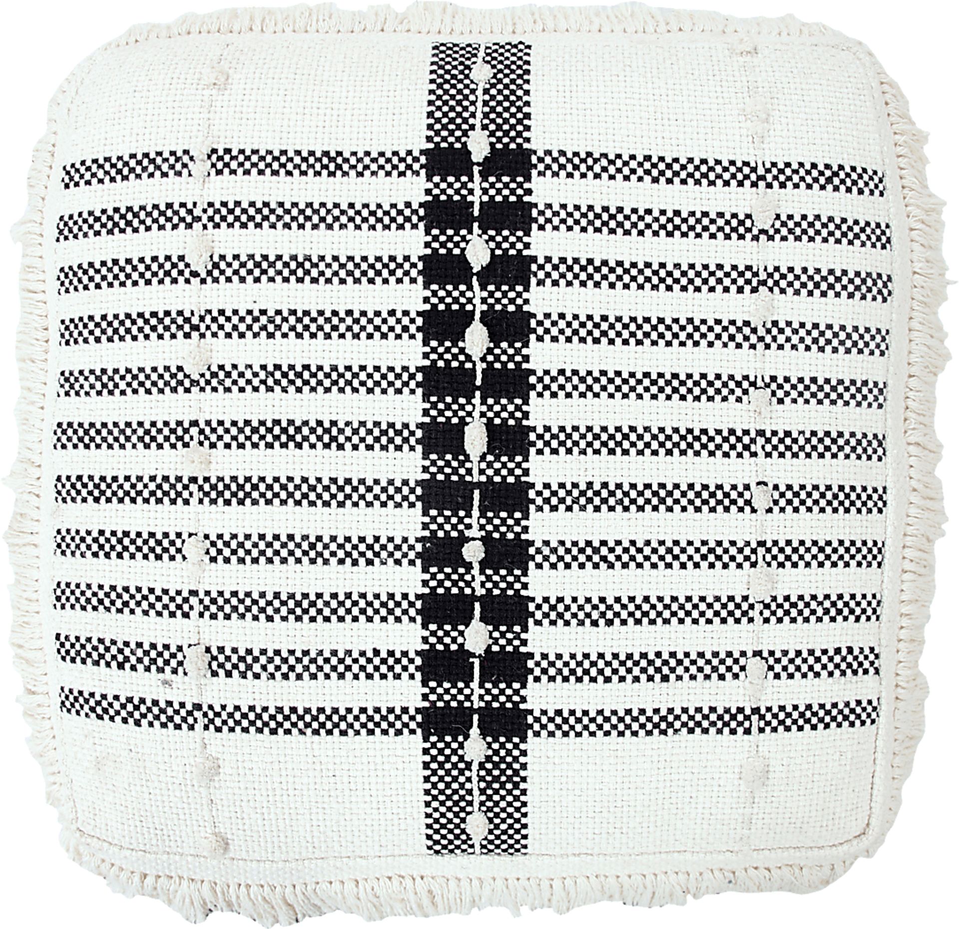 Brinok White Pouf - Image 4