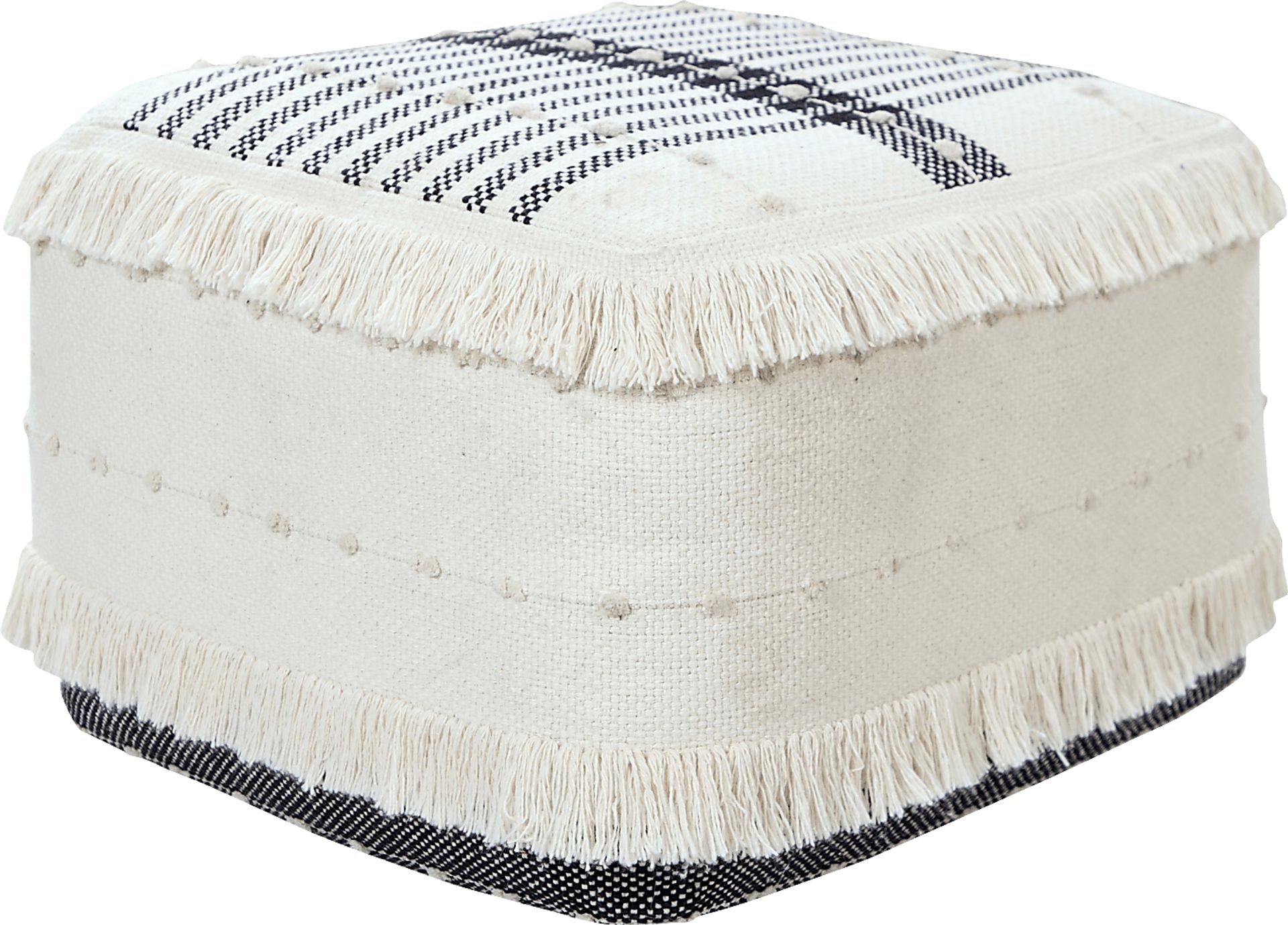 Brinok White Pouf - Image 1