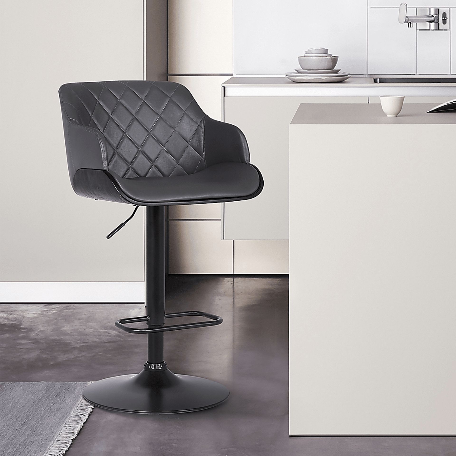 Brirey Gray Adjustable Barstool - Image 2