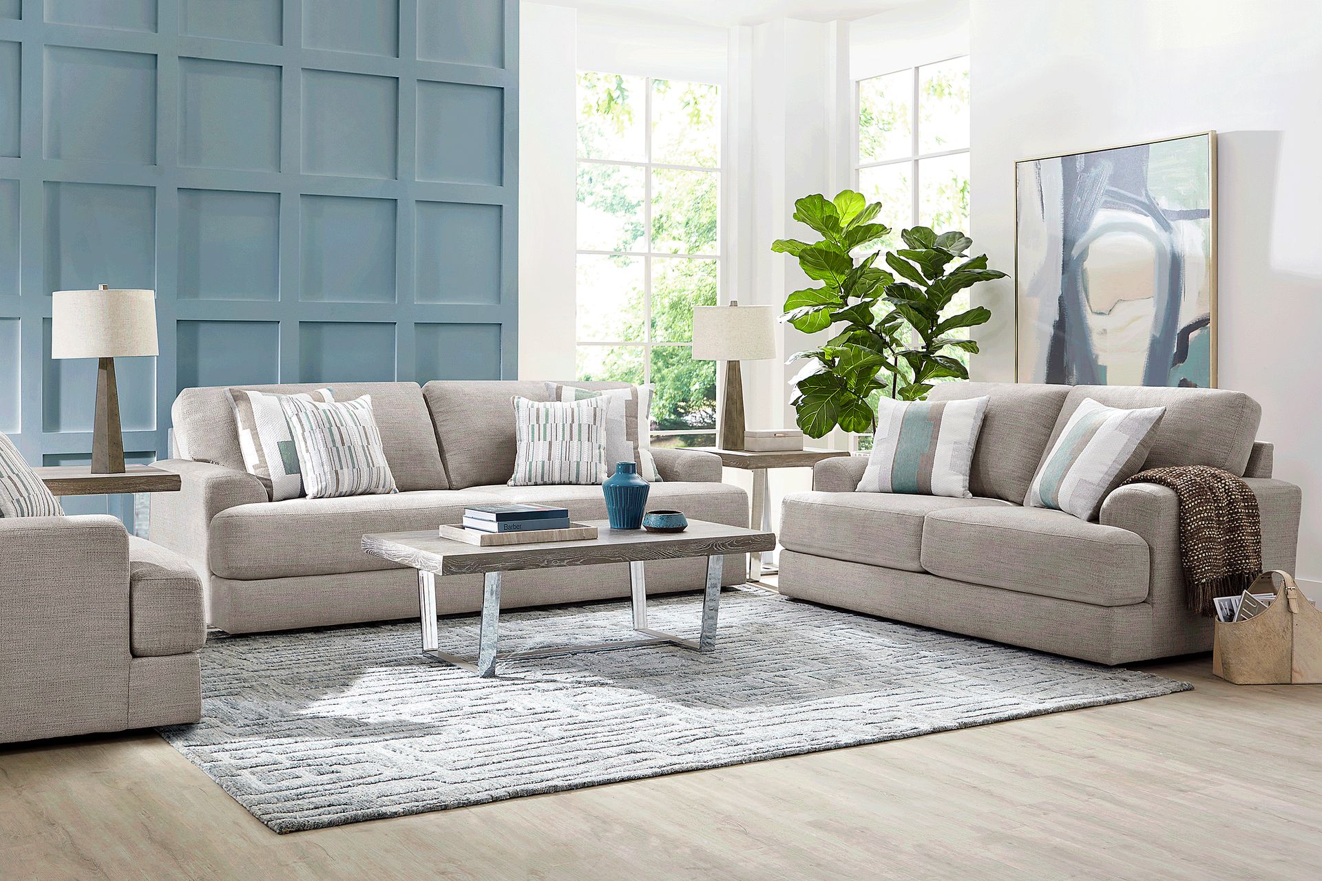 Brisbane Beige 8 Pc Living Room - Image 1