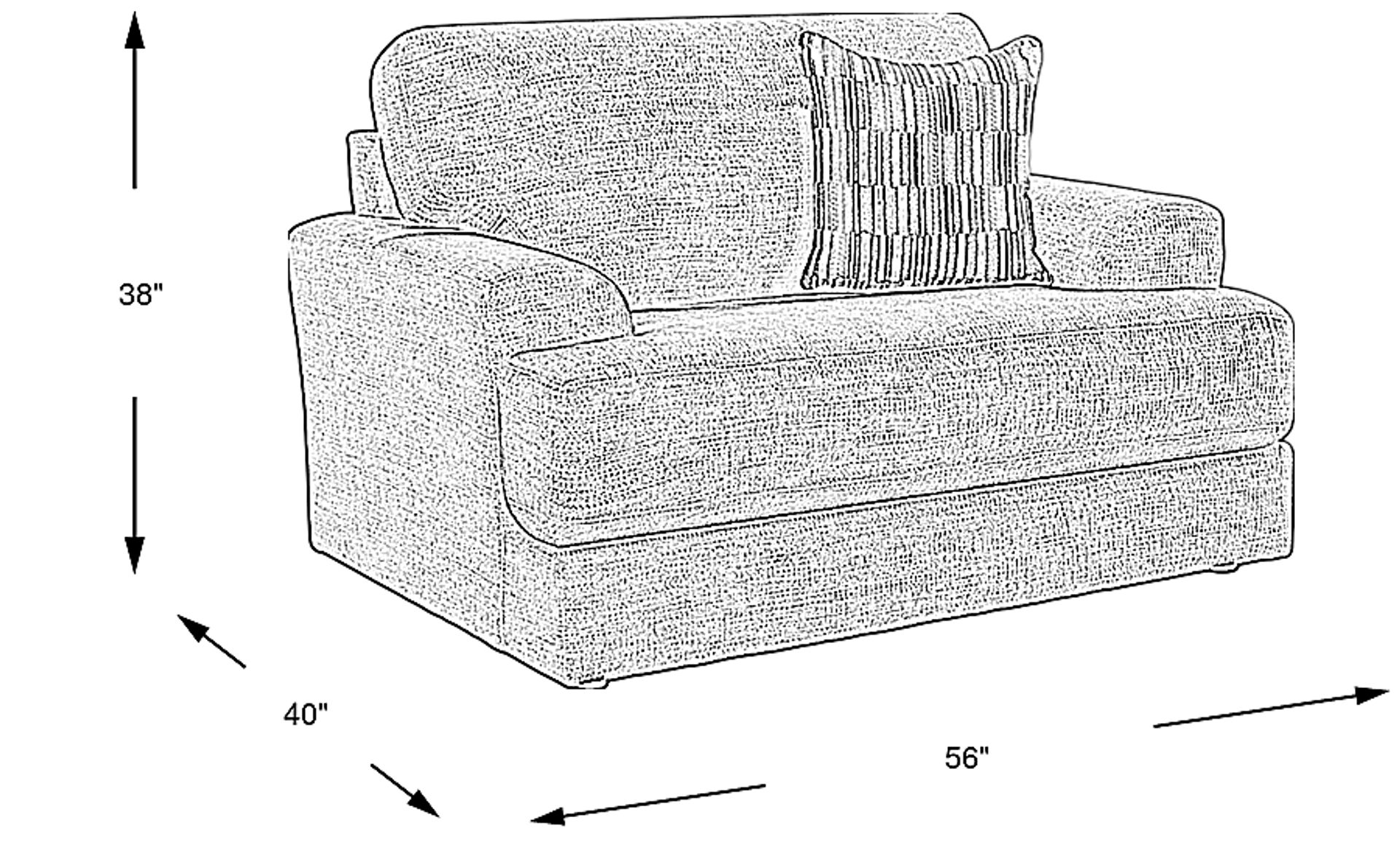 Dimension Image. Please refer to the Dimension Tab on this page for dimension details.