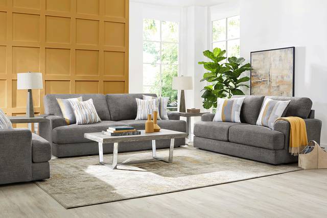 Brisbane Gray 3 Pc Living Room - Thumbnail - Image 1