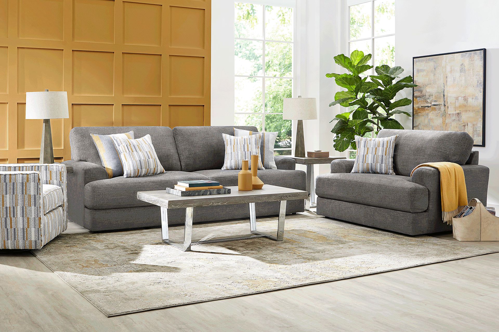 Brisbane Gray 5 Pc Living Room - Image 1