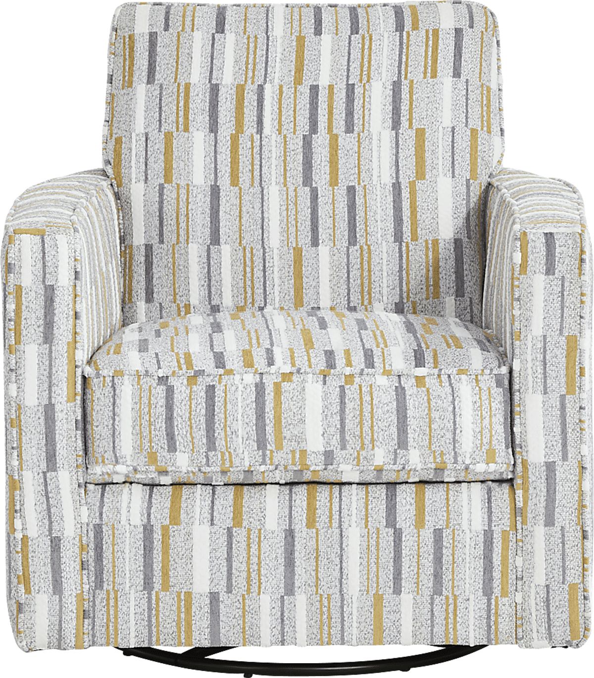 Brisbane Gray Chenille Fabric Swivel Accent Chair Rooms to Go