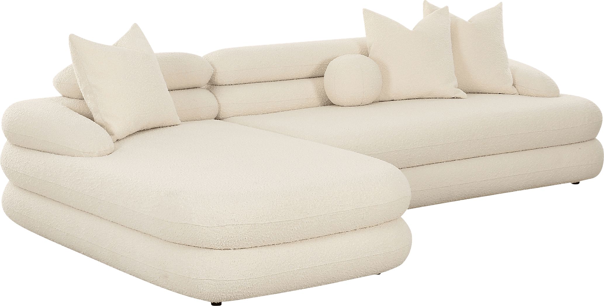 Briscoey Cream 2 Pc Left Arm Chaise Sectional