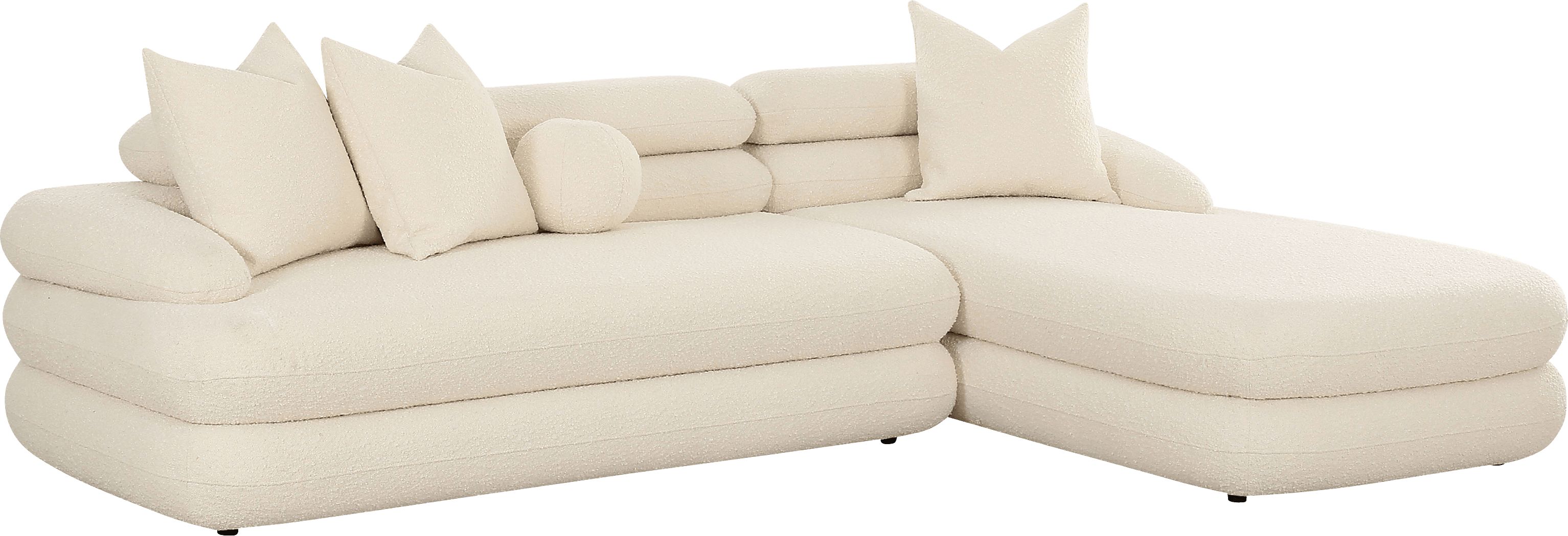 Briscoey Cream 2 Pc Right Arm Chaise Sectional