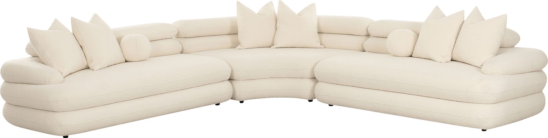 Briscoey Cream 3 Pc Sectional - Image 2