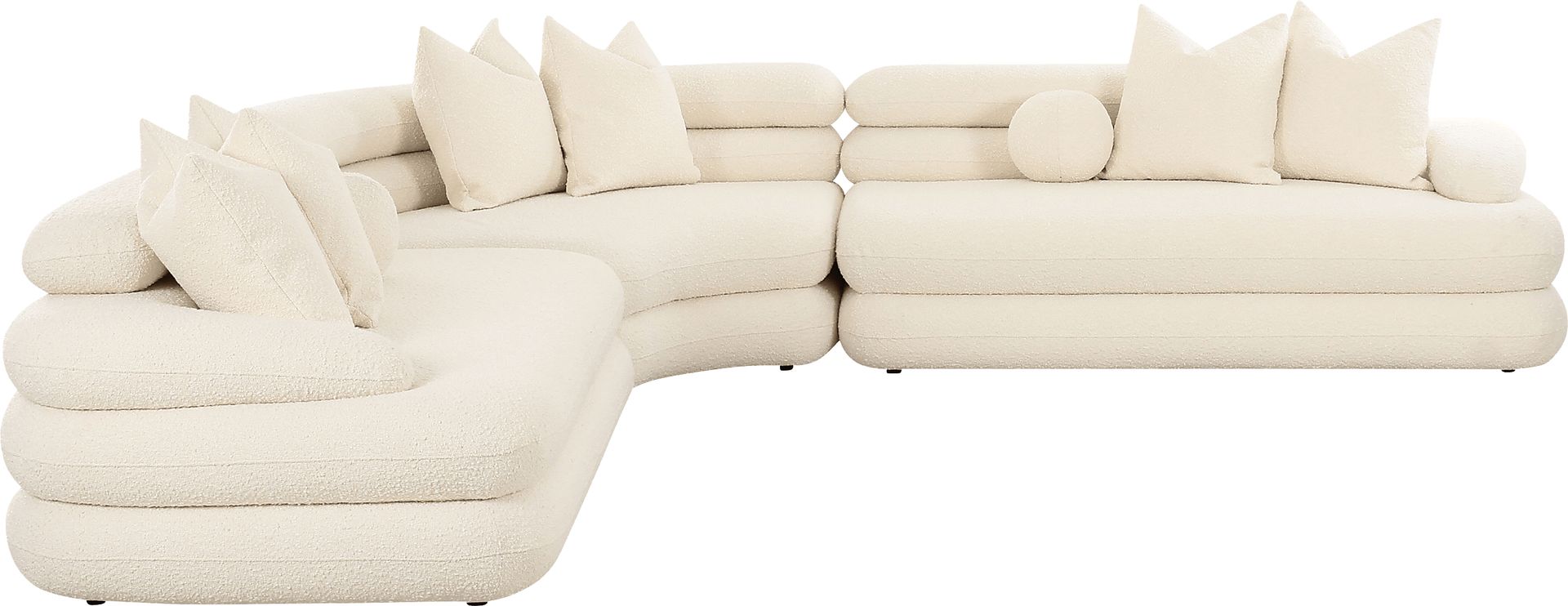 Briscoey Cream 3 Pc Sectional