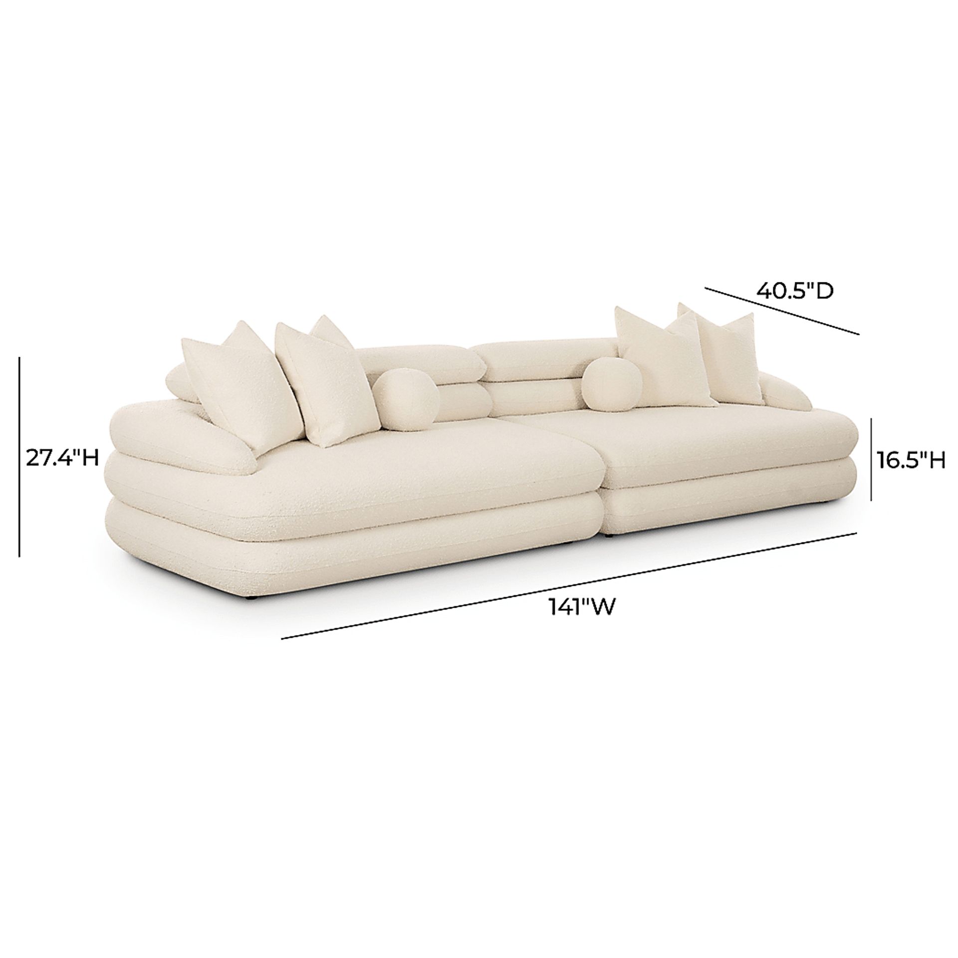 Briscoey Cream Sofa - Image 6