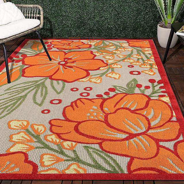 Brisside Gray/Multi 5' x 8' Indoor/Outdoor Rug - Thumbnail - Image 2