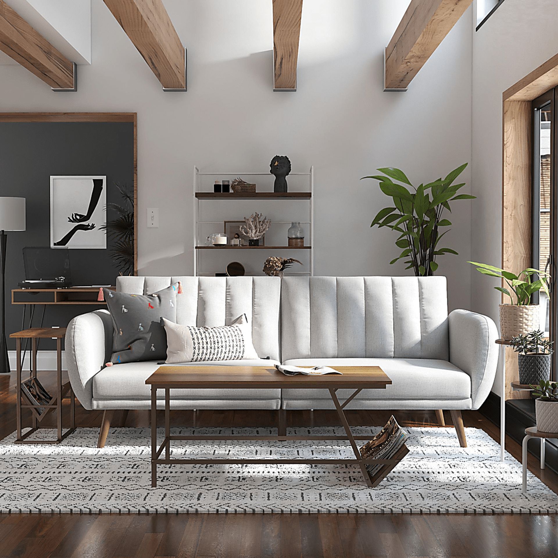 Bristerburg Light Gray Futon - Image 15