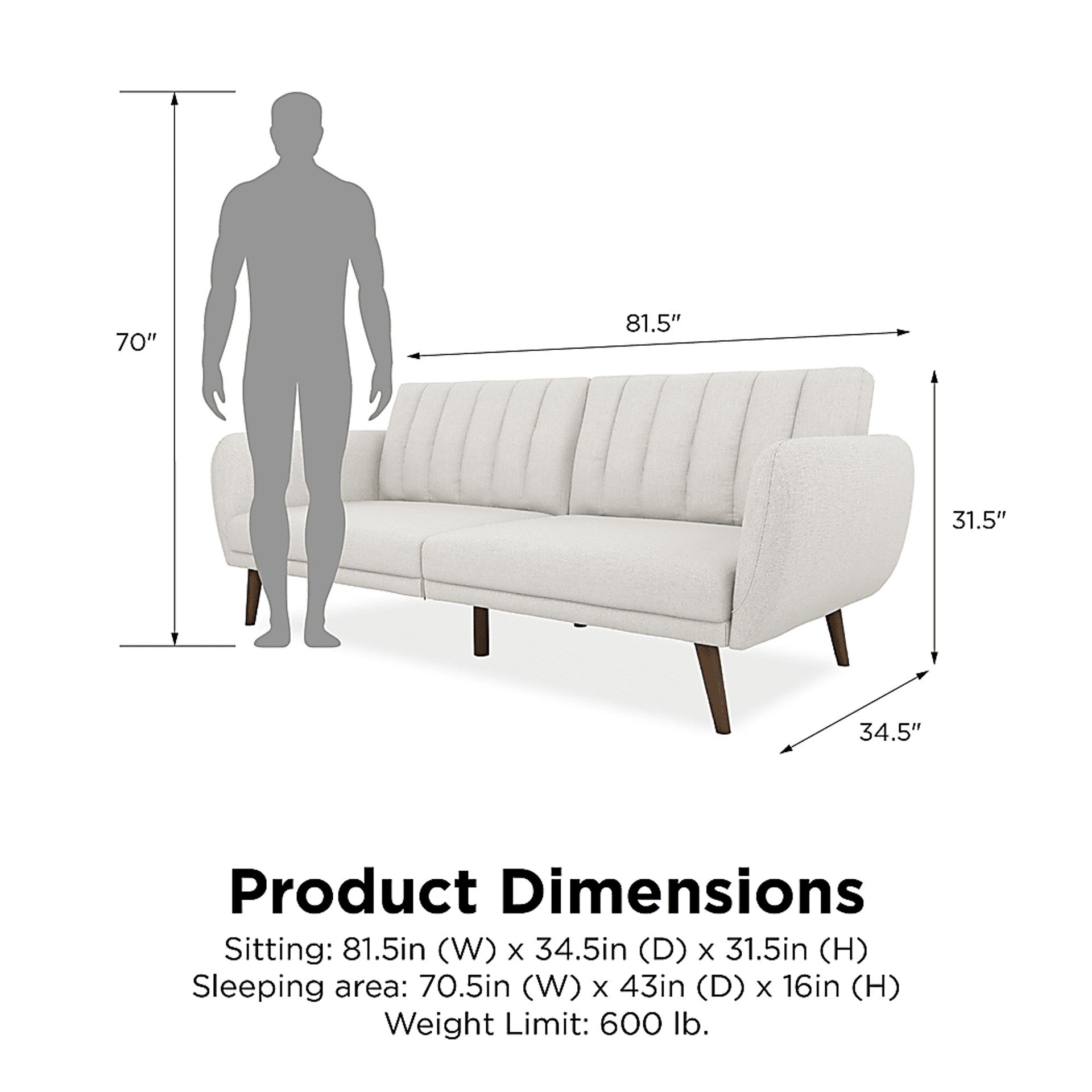 Bristerburg Light Gray Futon - Image 21