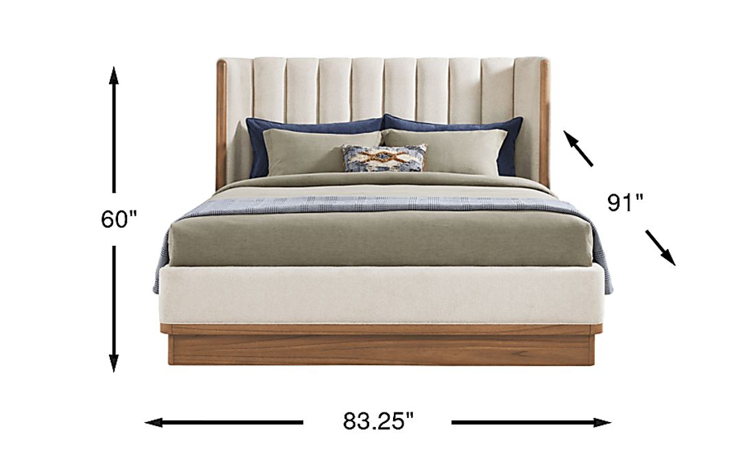 Bristol Bay Brown 3 Pc King Upholstered Bed