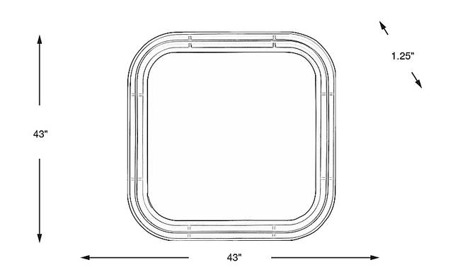 Dimension Image. Please refer to the Dimension Tab on this page for dimension details.