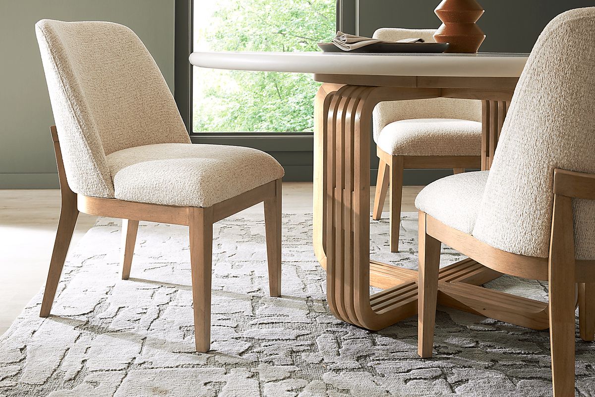 Bristol Bay 5 Pc White Colors,White Cream Beige Dining Room Set With ...