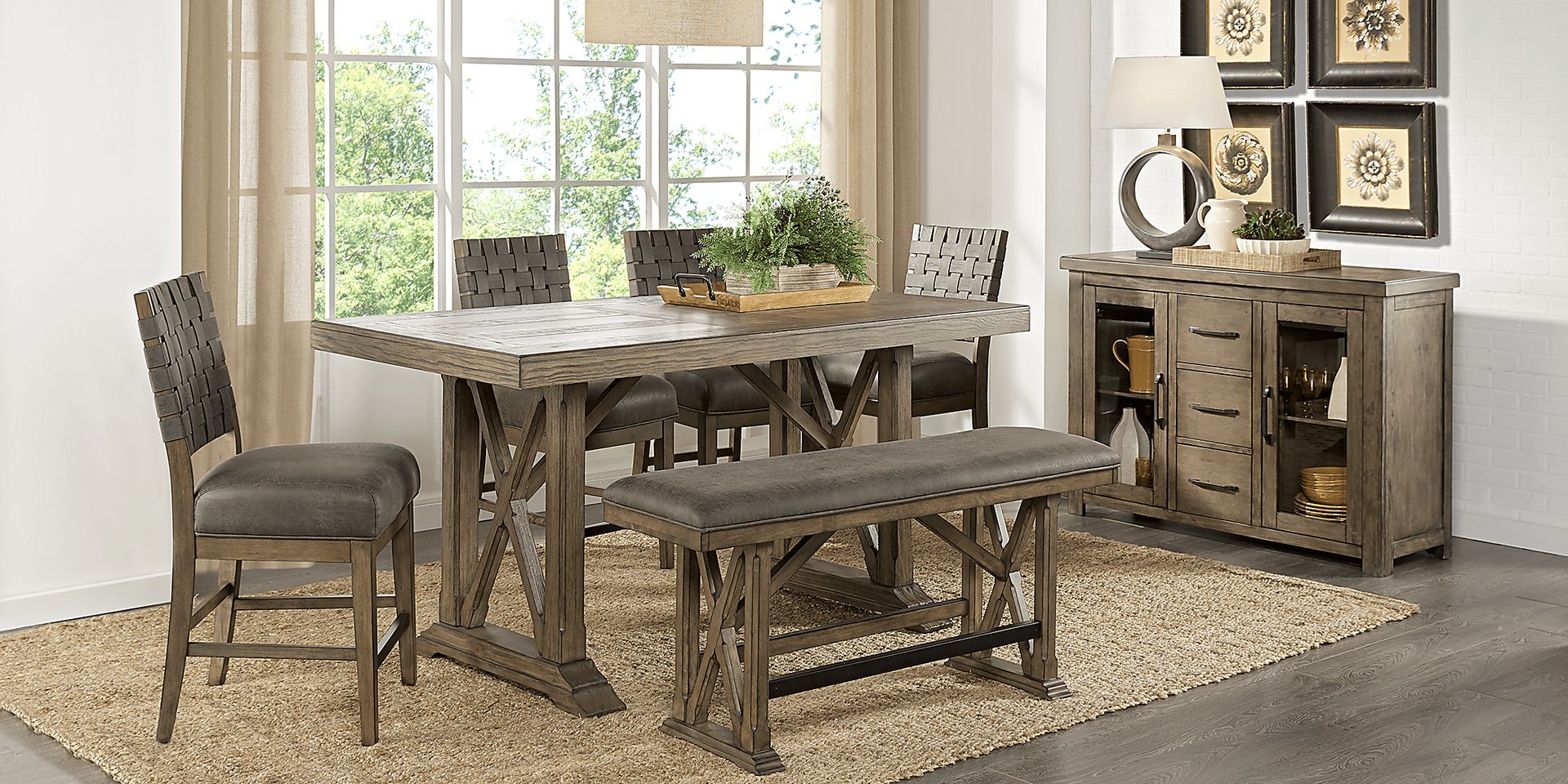 Bristow Charcoal 6 Pc Rectangle Counter Height Dining Room - Image 2
