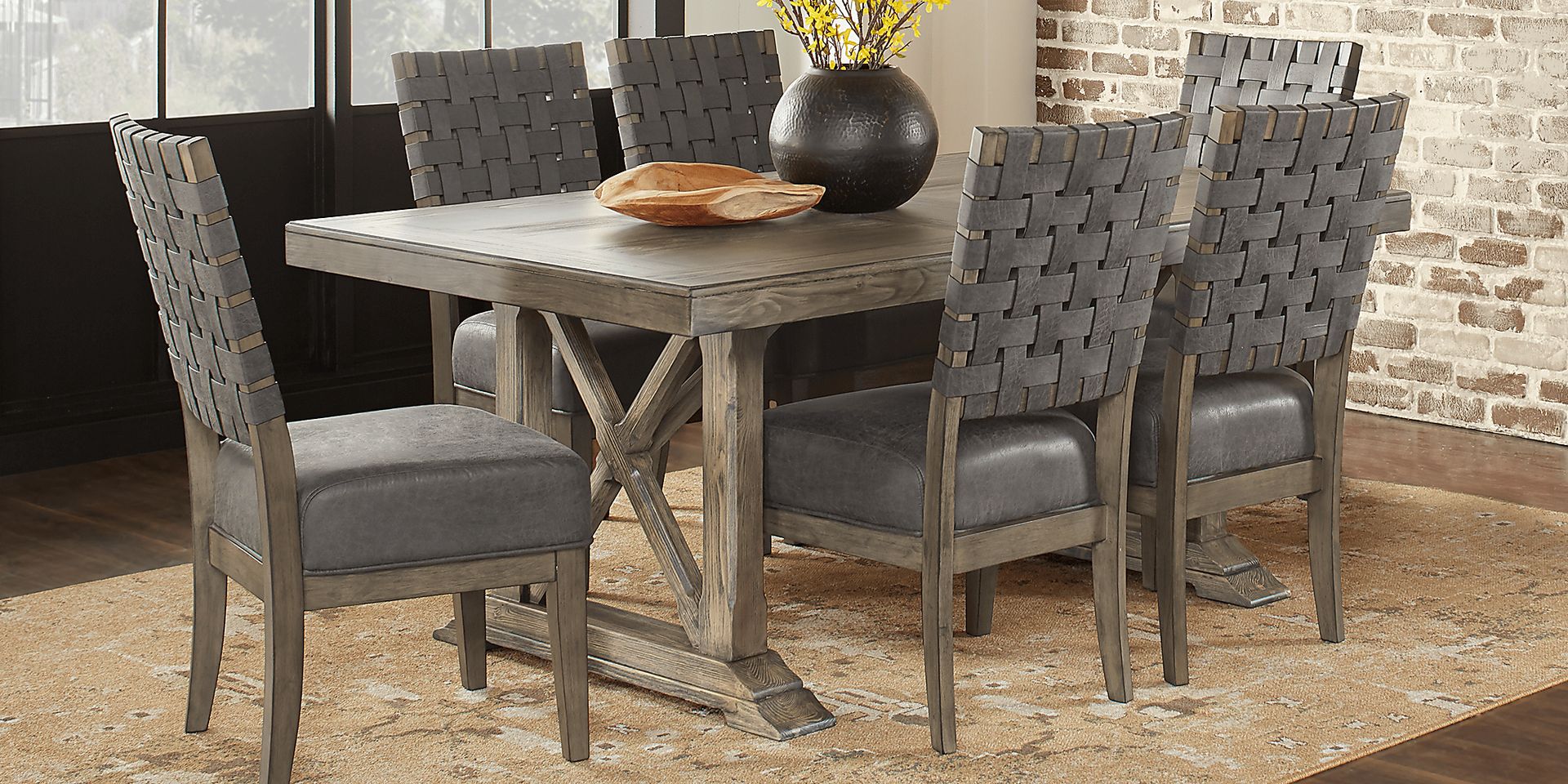 Bristow Charcoal 7 Pc Rectangle Dining Room - Image 1