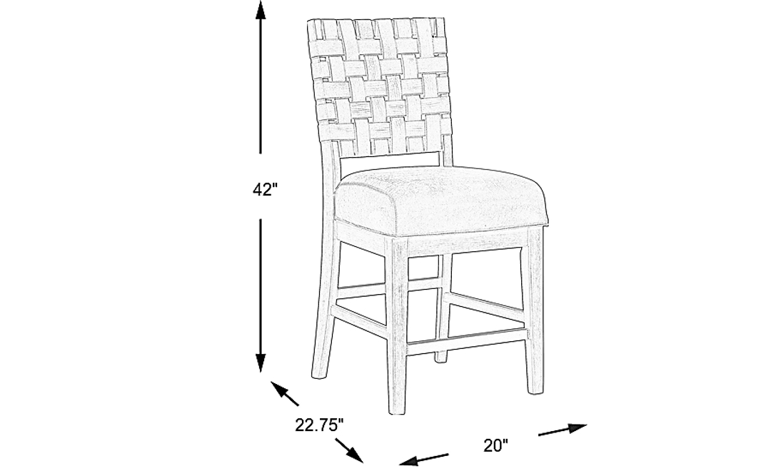 Bristow Charcoal Counter Height Stool