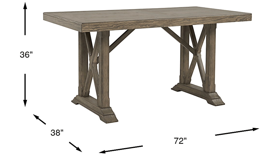 Bristow Charcoal Rectangle Counter Height Table