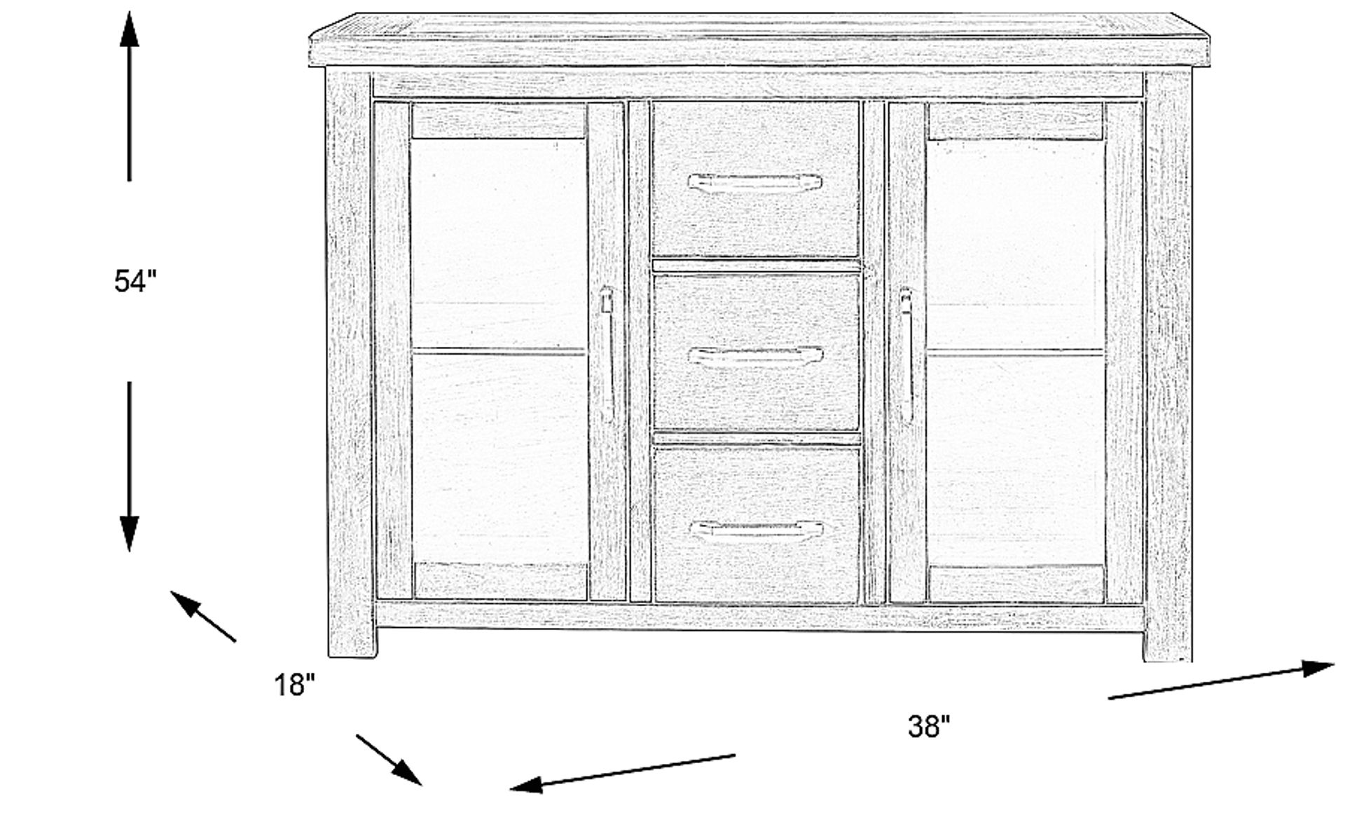 Dimension Image. Please refer to the Dimension Tab on this page for dimension details.