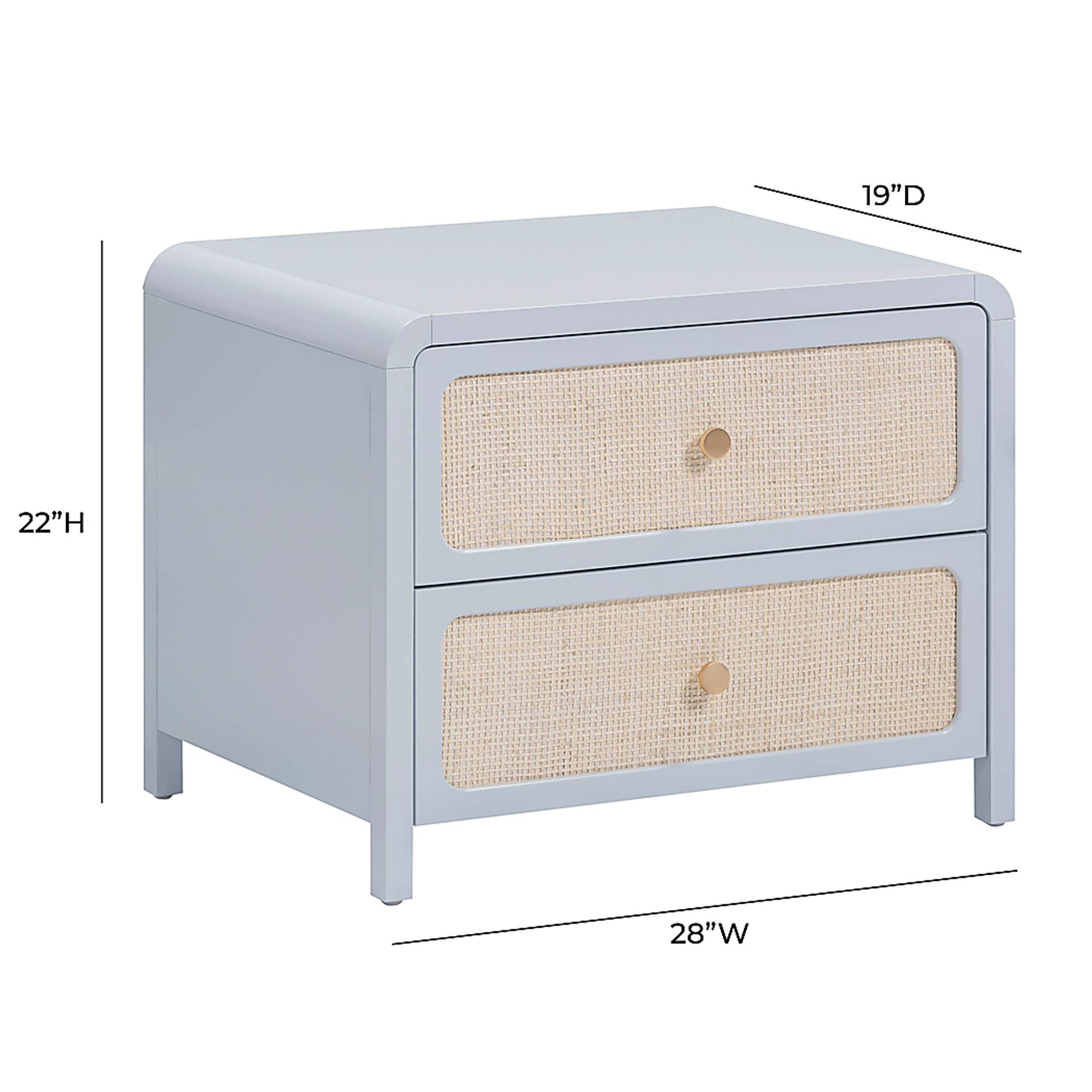 Britnie Blue Nightstand - Image 9