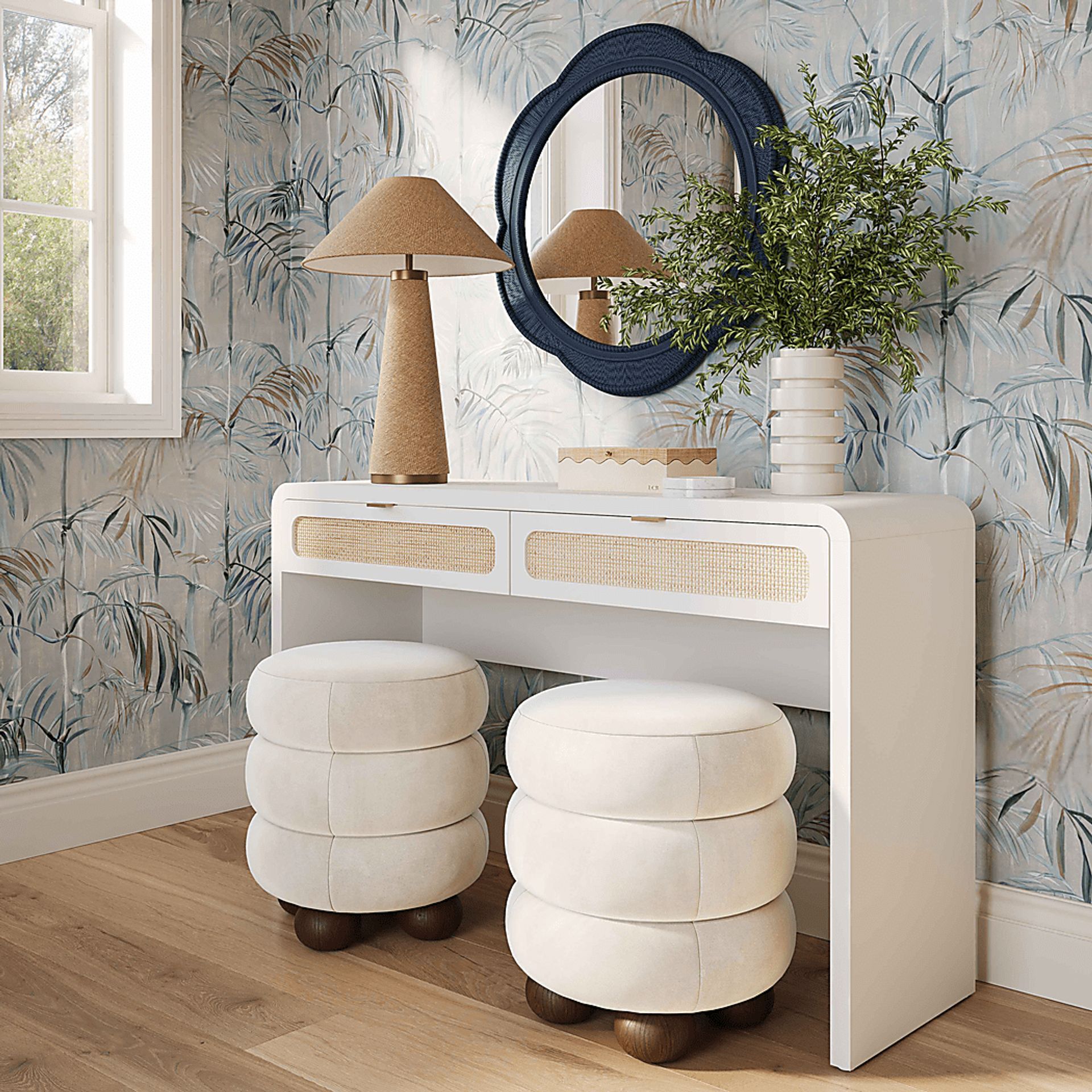 Britnie White Console Table - Image 2