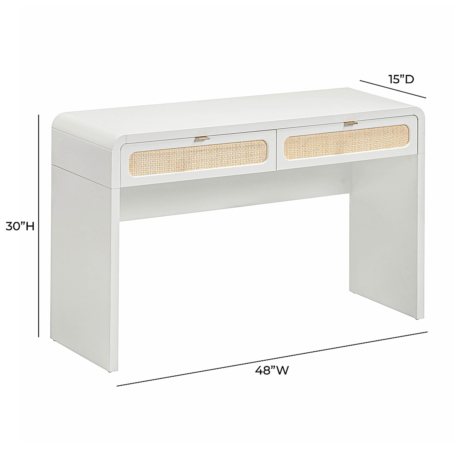 Britnie White Console Table - Image 9