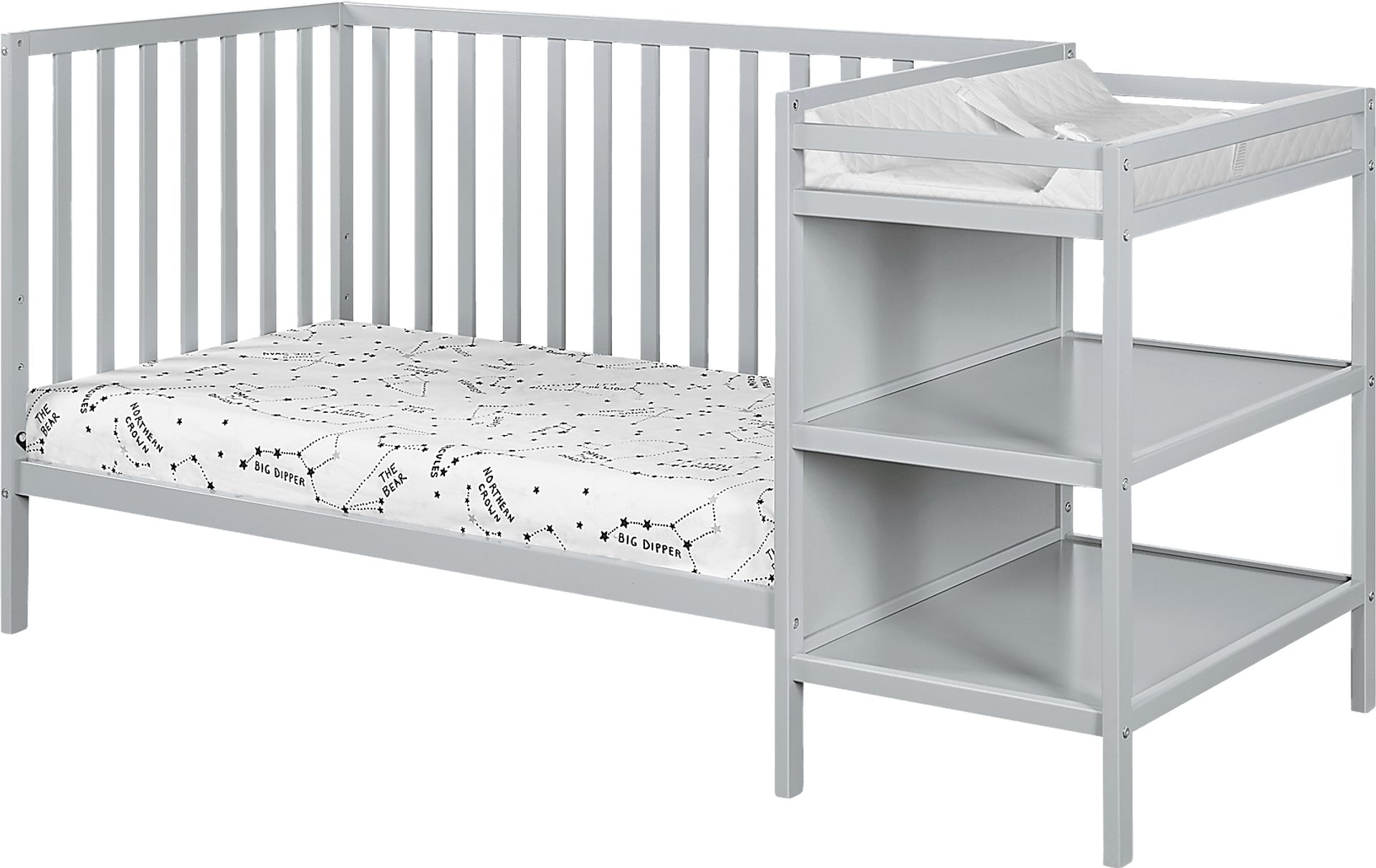 Kids Brittinger Gray Crib Combo - Image 1