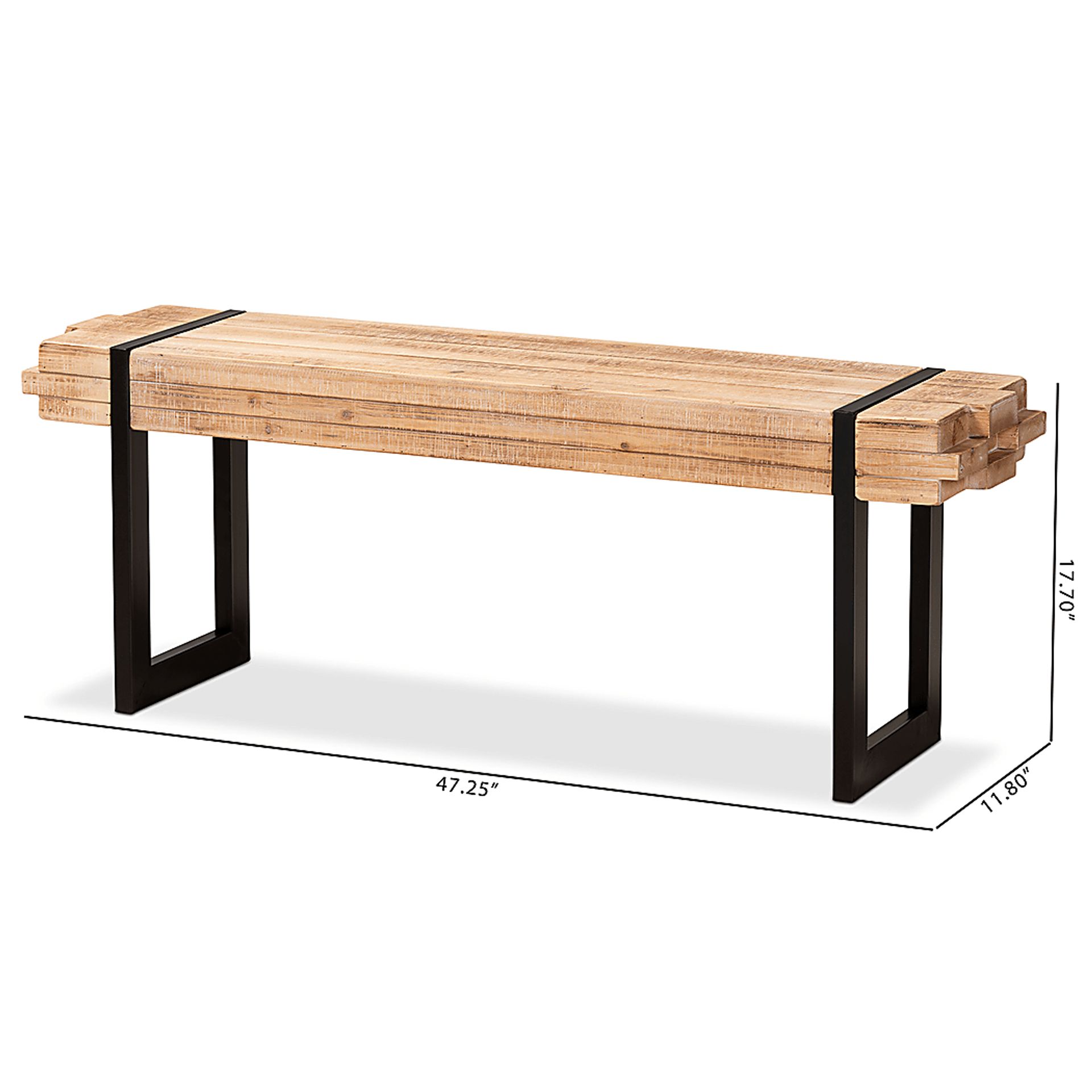 Britwell Brown Bench - Image 8