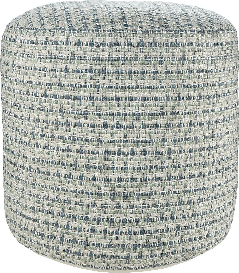Briville Blue/Green Indoor/Outdoor Pouf