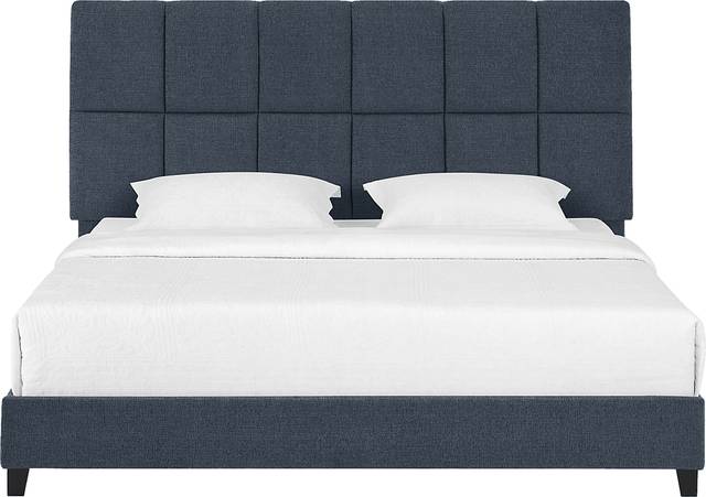 Briya Blue King Upholstered Bed - Thumbnail - Image 6