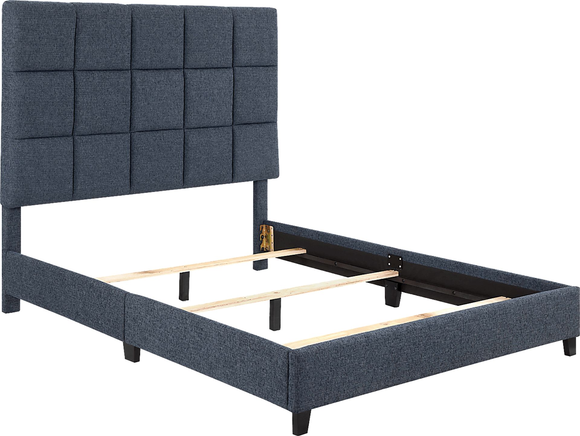 Briya Blue Queen Upholstered Bed - Image 1