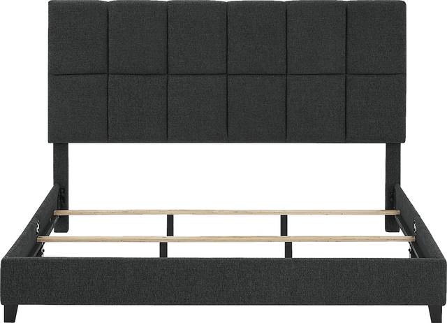 Briya Gray King Upholstered Bed - Thumbnail - Image 5
