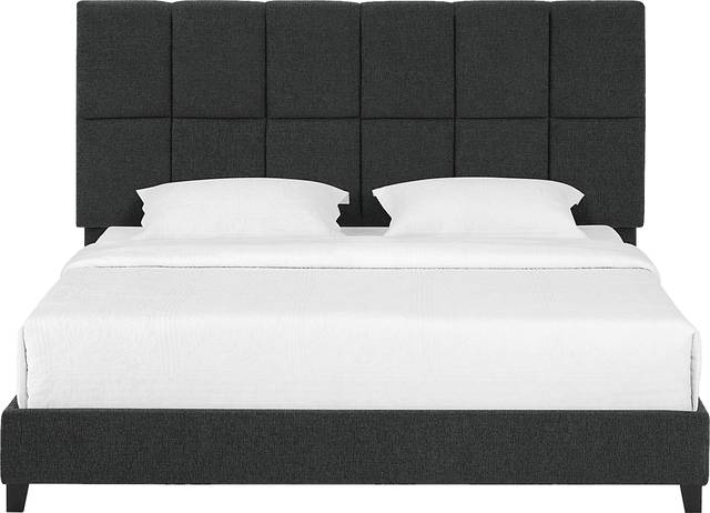 Briya Gray King Upholstered Bed - Thumbnail - Image 6