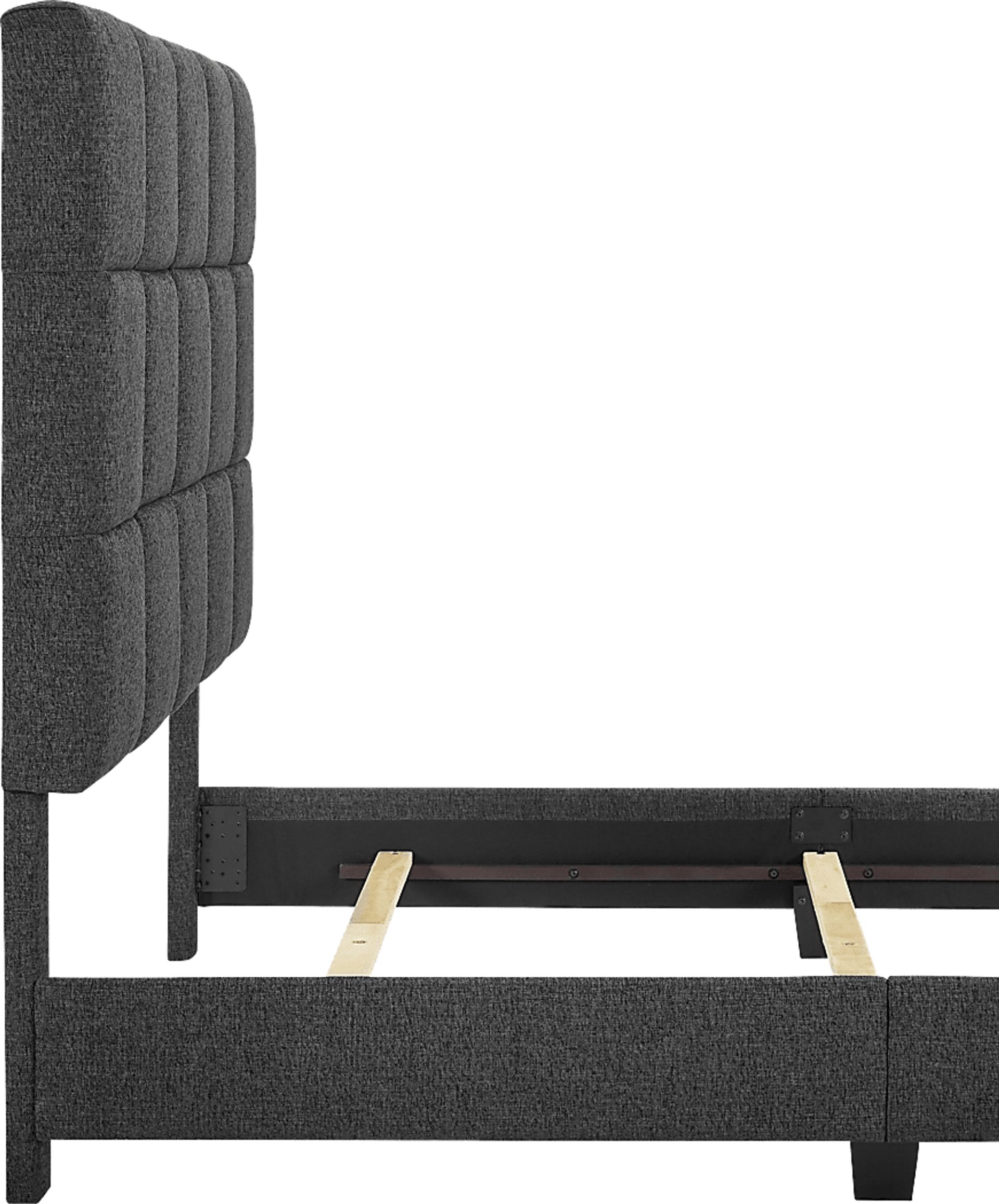 Briya Gray Queen Upholstered Bed - Image 4