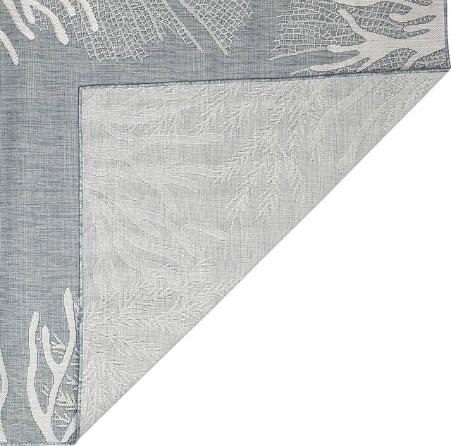 Briza Aqua 6'6 x 9'4 Indoor/Outdoor Rug - Thumbnail - Image 5