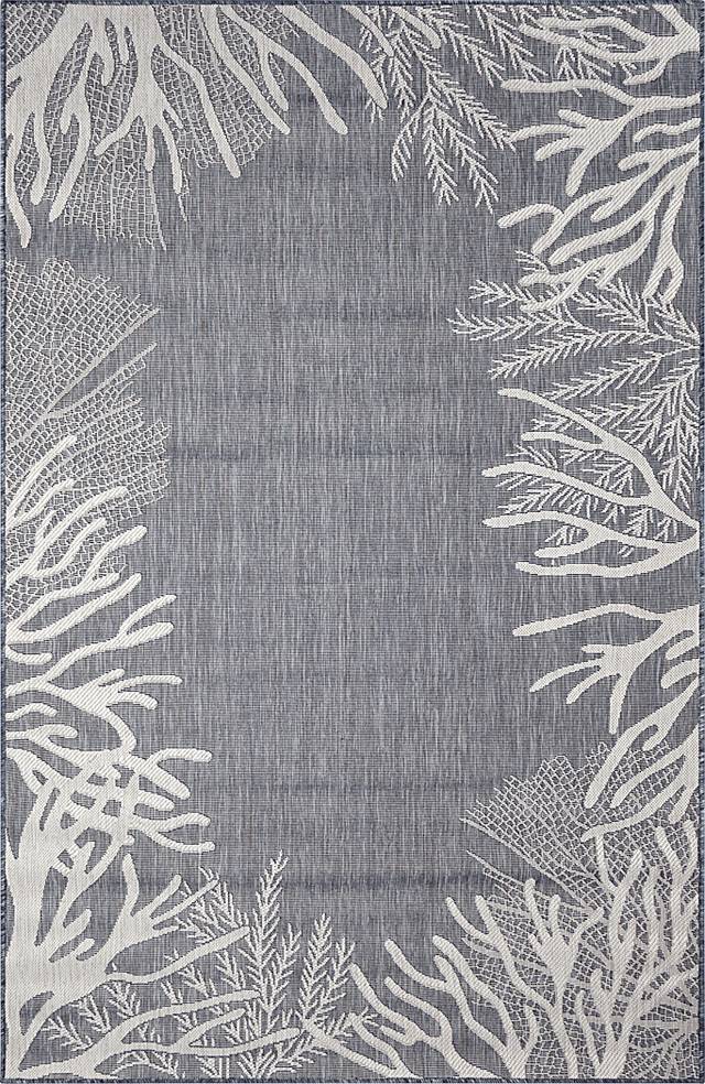 Briza Navy 6'6 x 9'4 Indoor/Outdoor Rug - Thumbnail - Image 1