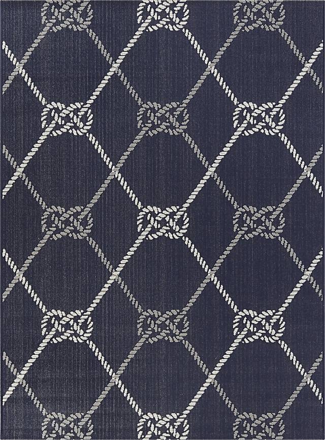 Brizo Navy 5'3 x 7' Indoor/Outdoor Rug - Thumbnail - Image 1