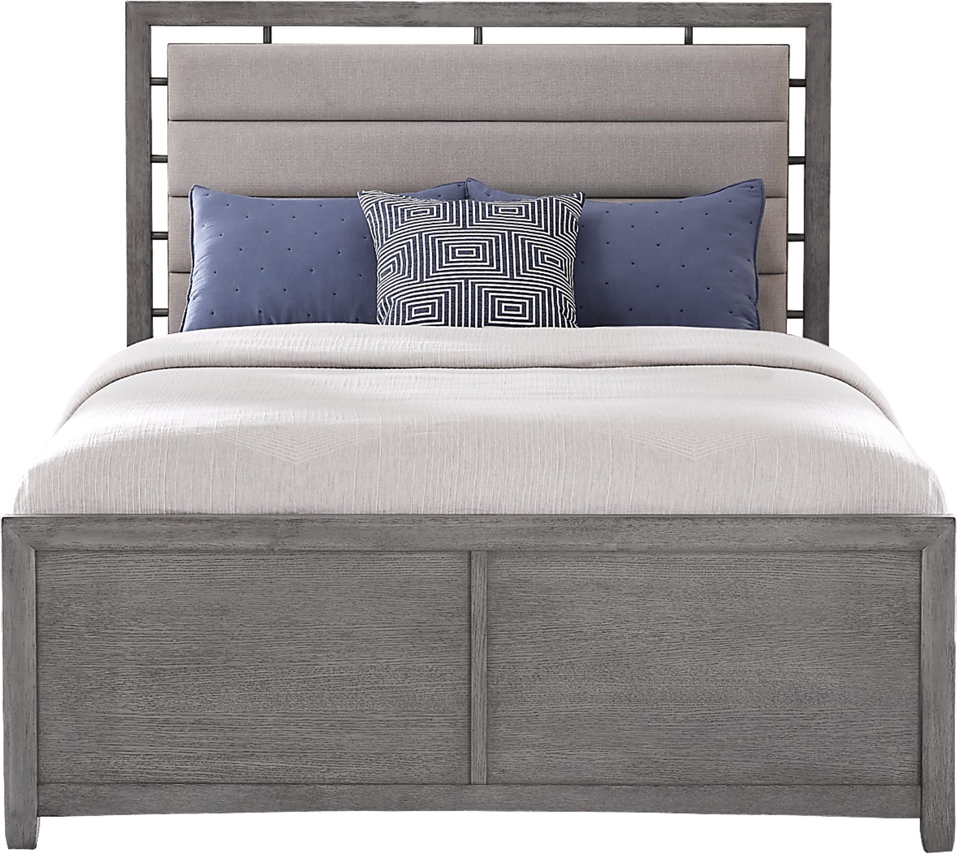 Broadmore Light Gray 7 Pc King Upholstered Bedroom - Image 2