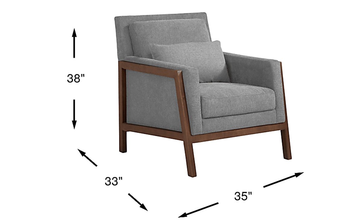 Broadview Park Gray Polyester Fabric Accent Chair | Rooms to Go