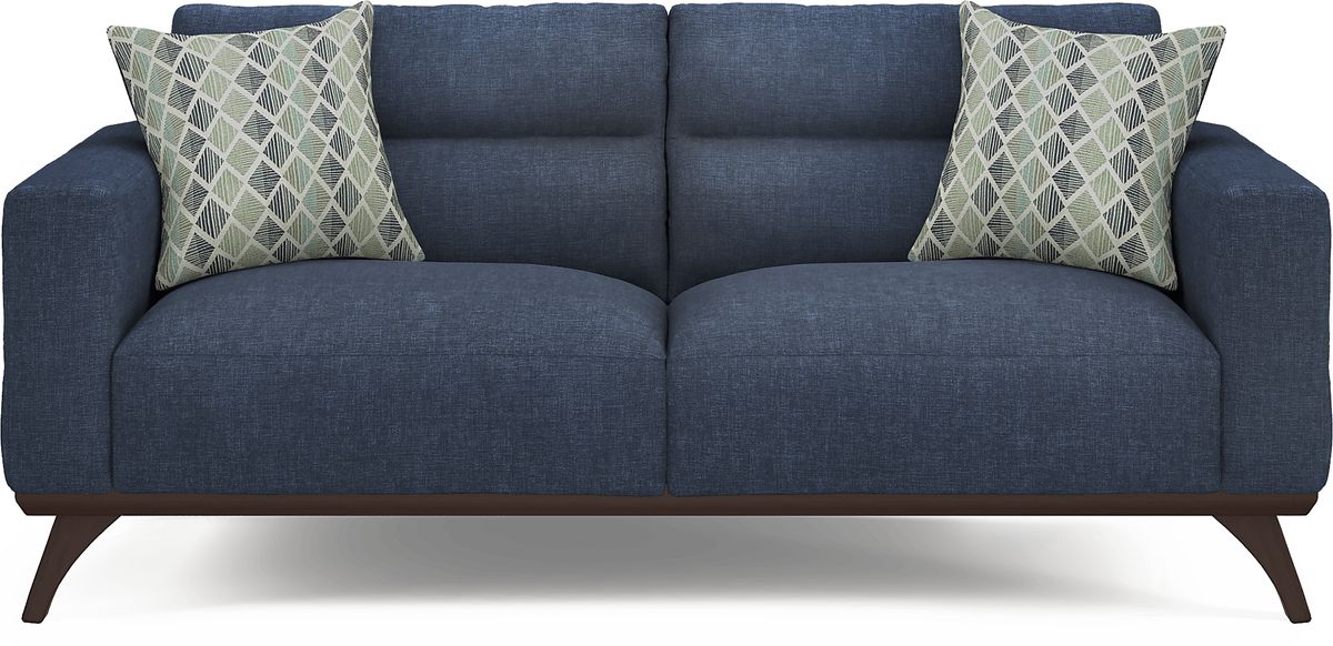 Broadview Park Navy Blue Polyester Fabric Sofa Rooms to Go