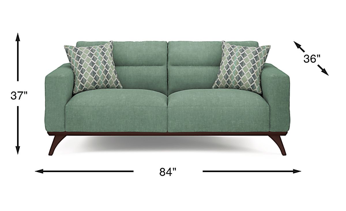 Broadview Park Sage Green Polyester Fabric Stationary Sofa | Rooms