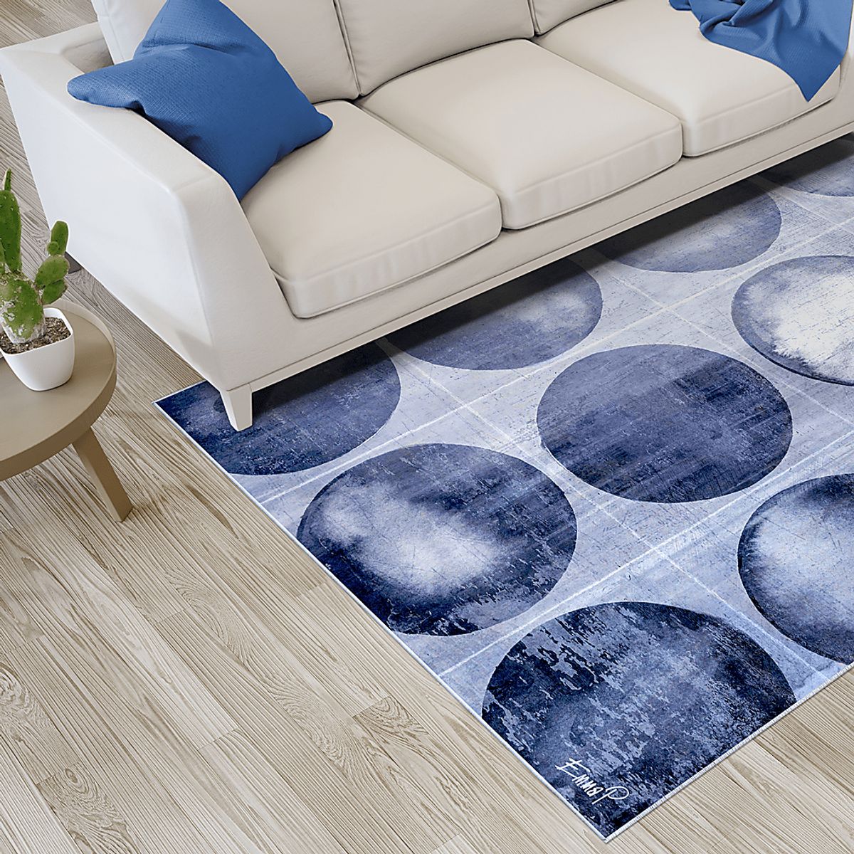 Broadwater Blue,White Rugs | Rooms to Go
