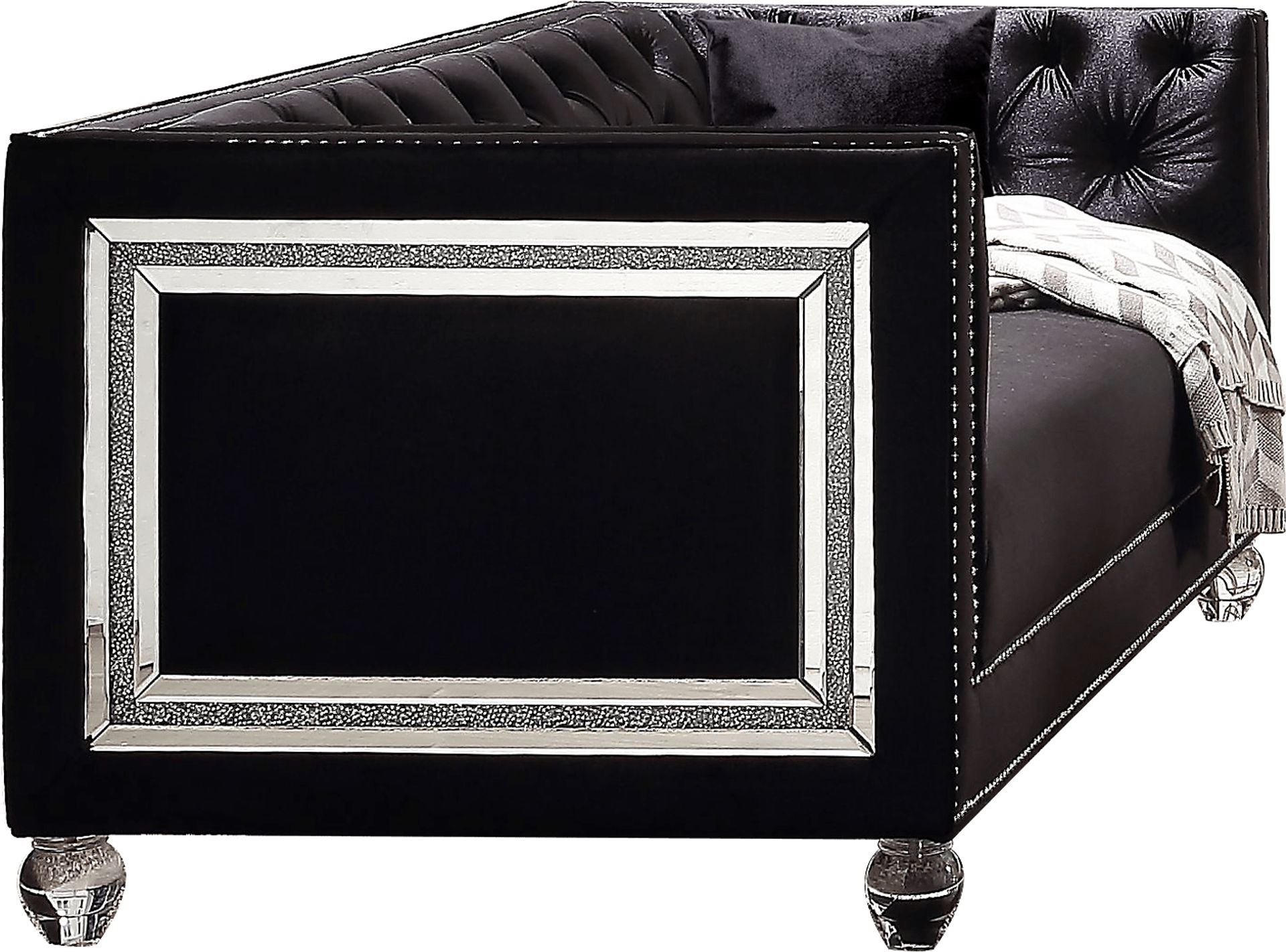 Brocadero Black Loveseat - Image 1