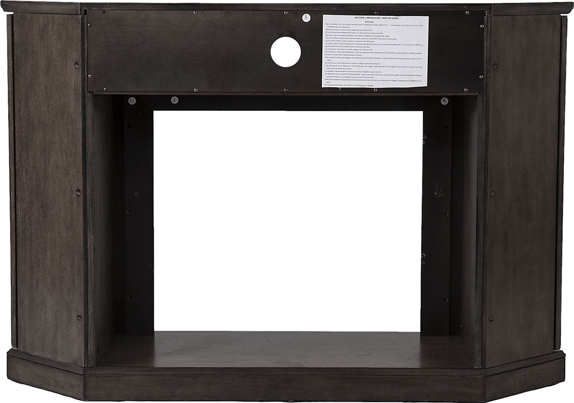 Brockdell II Brown 47 in. Console With Electric Log Fireplace - Image 3