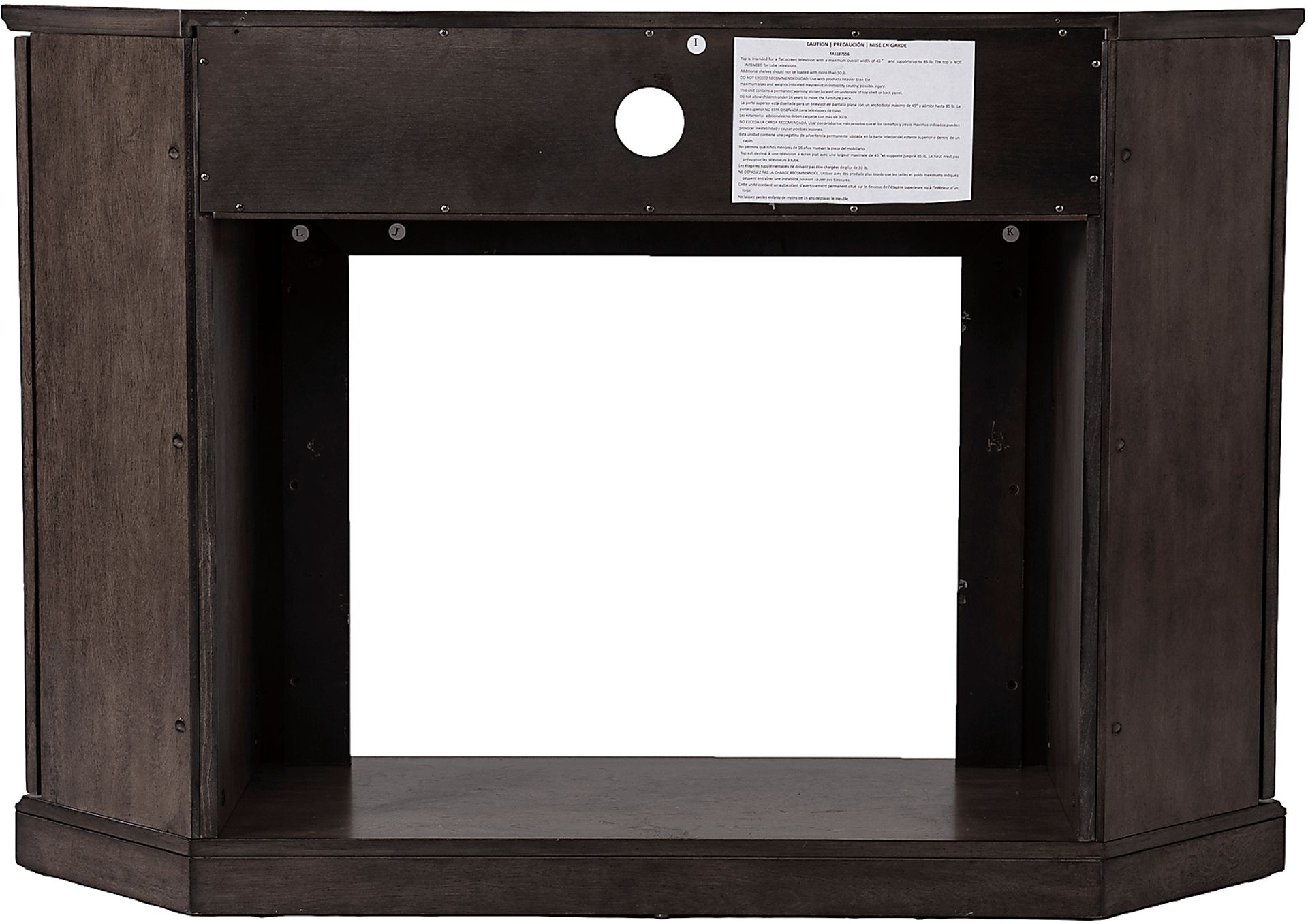 Brockdell V Brown 48 in. Console with Electric Fireplace - Image 6