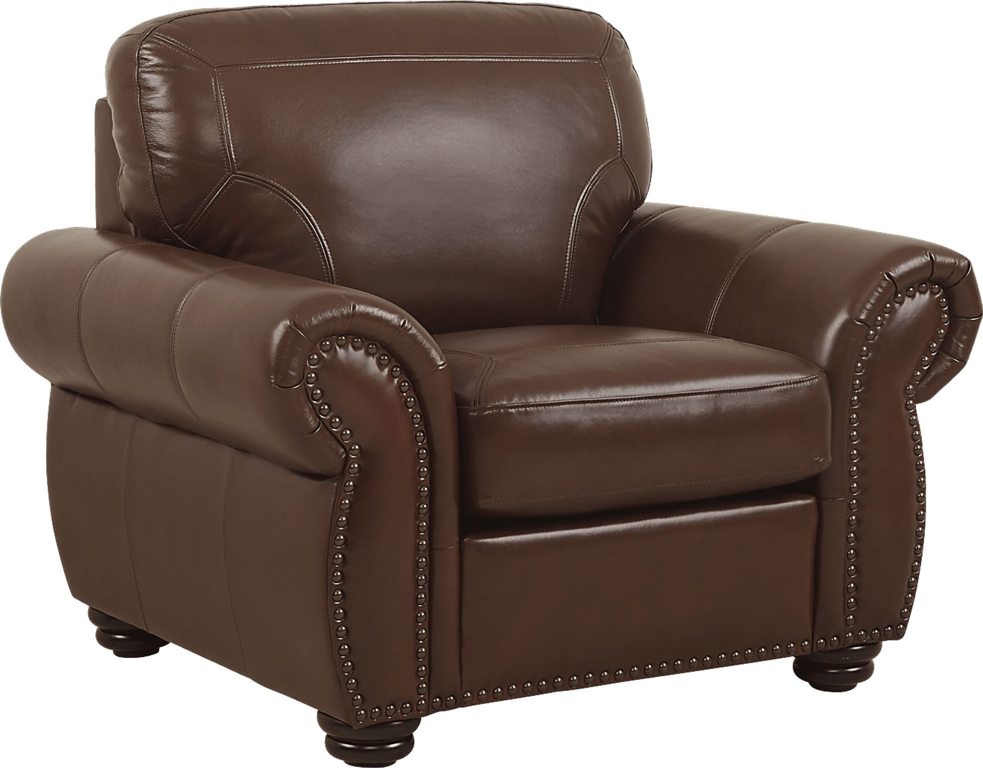 Brockett Brown Leather Chair - Image 1