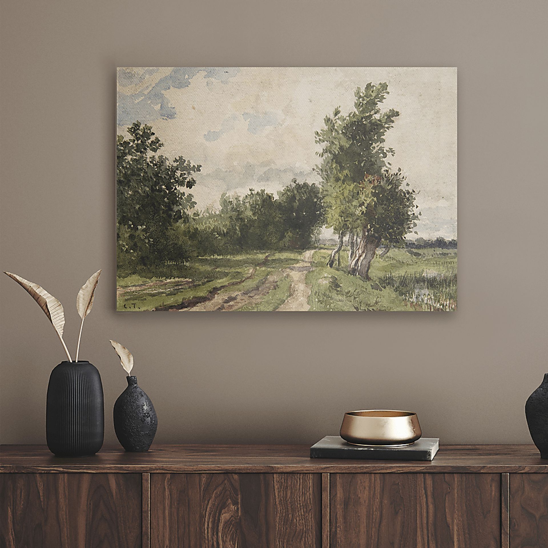 Brocketts Green Canvas Wall Art - Image 2